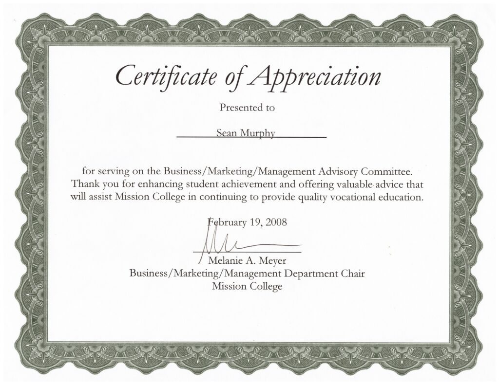 Mission College Advisory