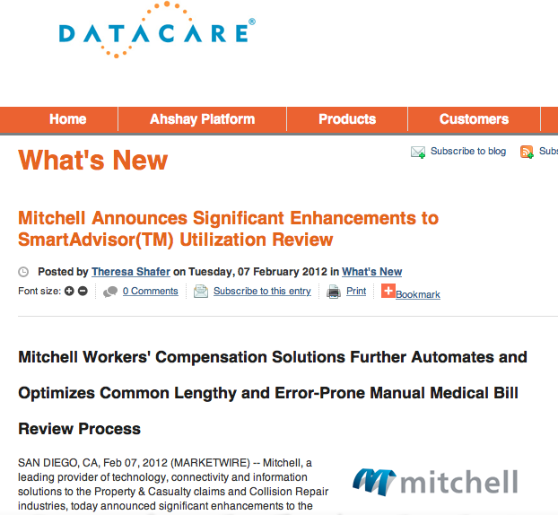 Mitchell Embeds DataCare