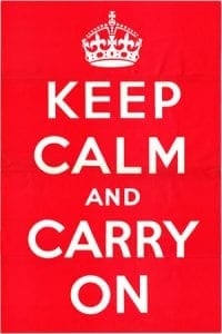 Thanksgiving 2017: counting my blessings I keep calm and carry on.