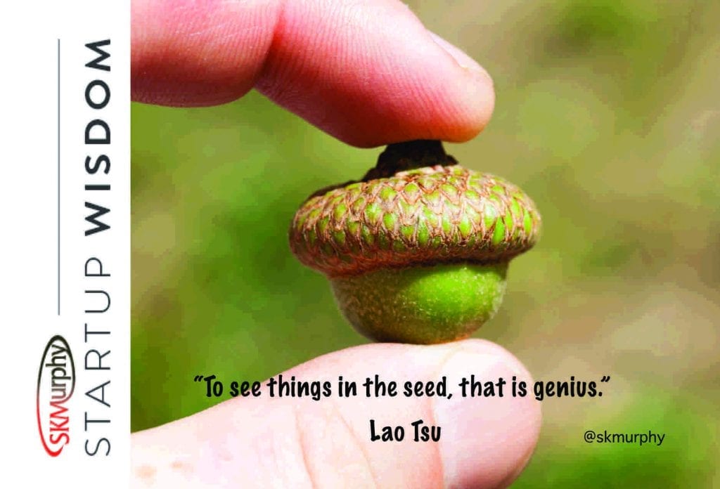 To see things in the seed, that is genius. Lao Tsu