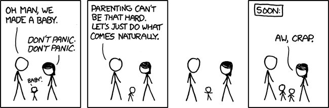 'Natural Parenting' from XKCD 674 for Father's Day 2020
