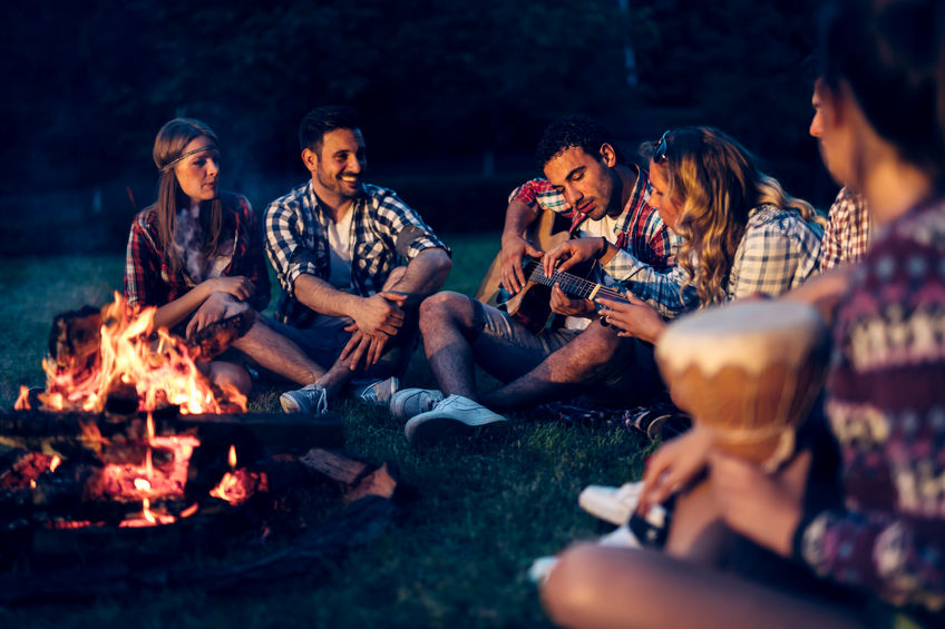 storytelling around a campfire