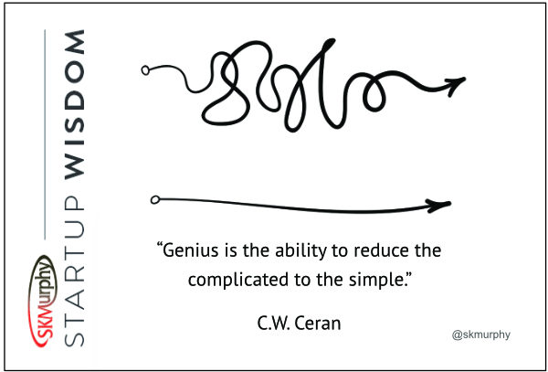 Genius is the ability to reduce the complicated to the simple.